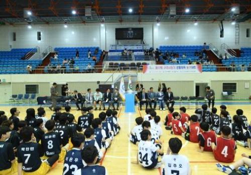백경현 구리시장 시장기 생활체육 농구대회 참석 이미지