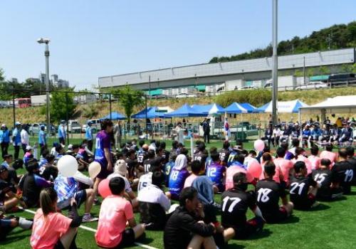 백경현 구리시장, 왕숙천족구장 개장식 및 제 17회 구리시장기 족구대회 참석 이미지